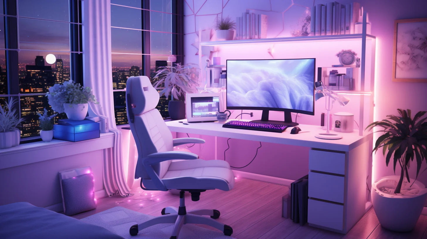 Create an adorable space with cute computer setup ideas in 2023 - Dareu
