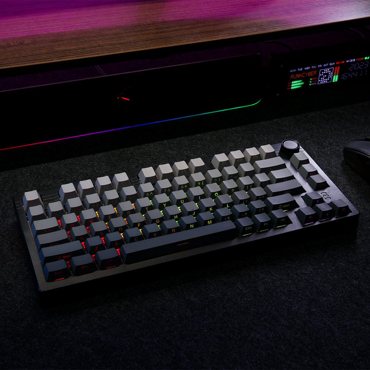 a black RGB mechanical keyboard from Dareu