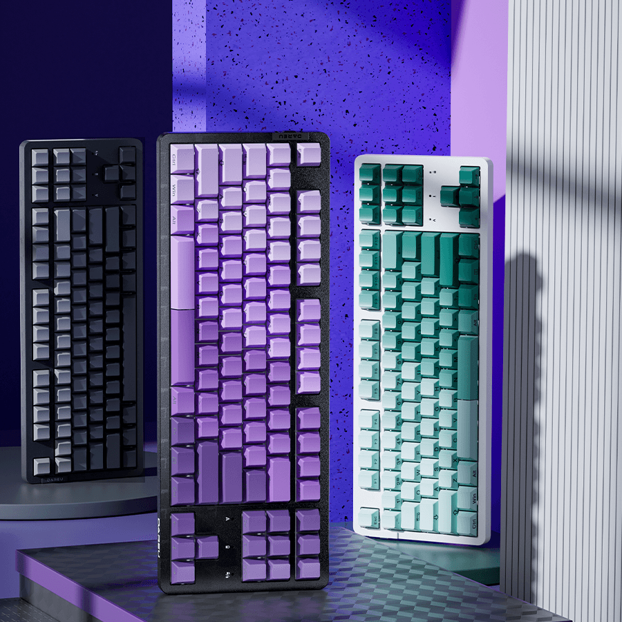 Best Buy Gaming Keyboard | DAREU EK87 Pro - purple & green