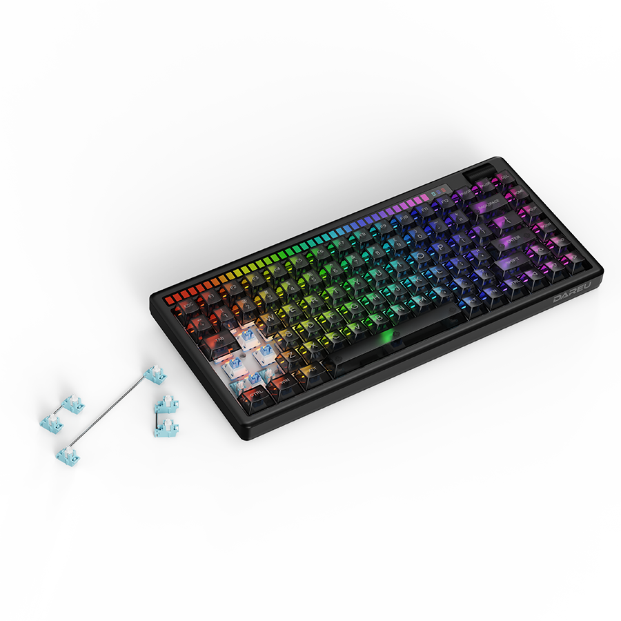 DAREU A84 PRO with Transparent Keycap | Tri-mode Aluminium RGB Mechanical Keyboard