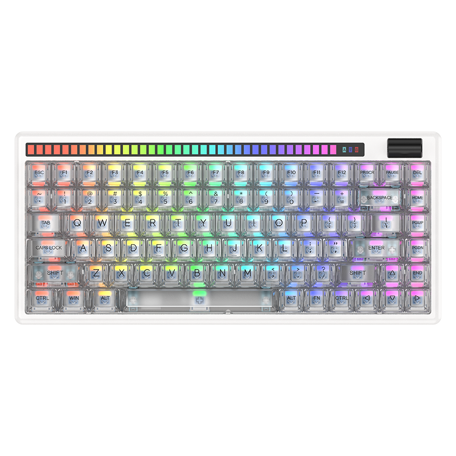 DAREU A84 PRO mit transparenter Tastenkappe | Tri-Mode-Aluminium-RGB-mechanische Tastatur