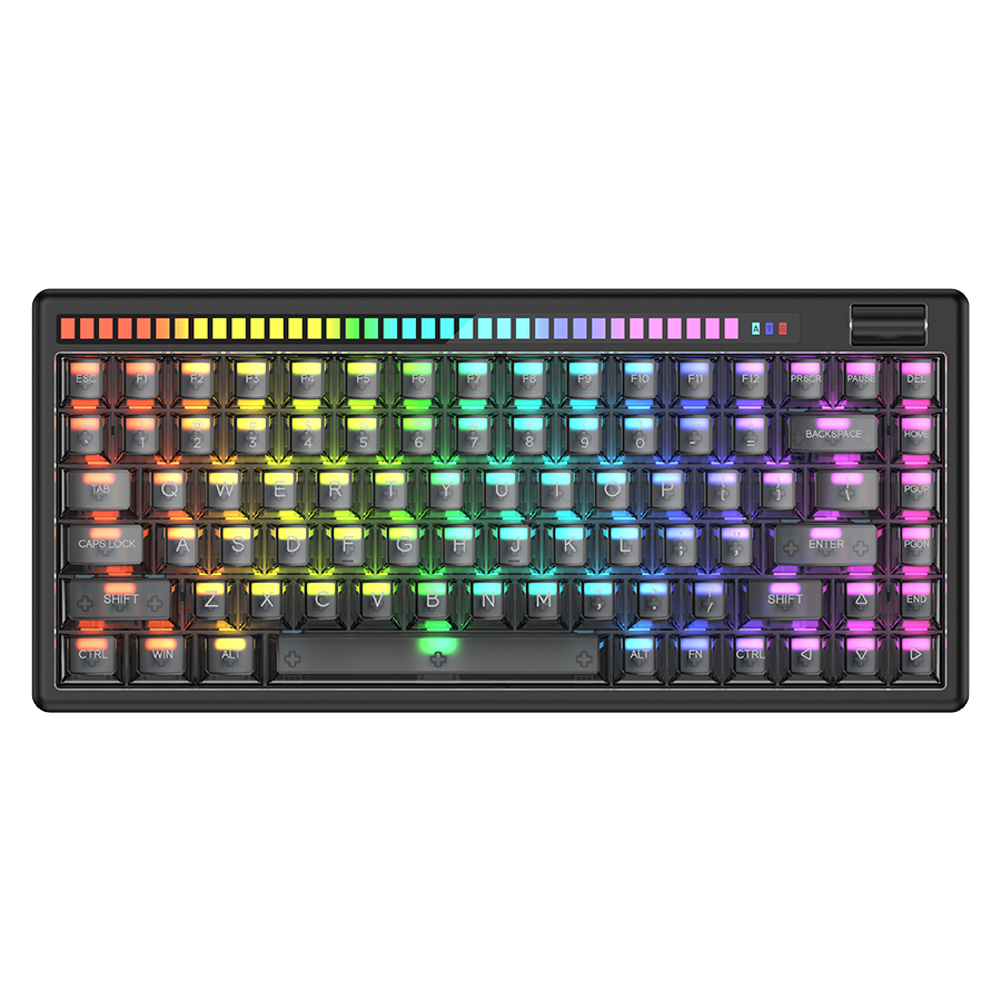 DAREU A84 PRO mit transparenter Tastenkappe | Tri-Mode-Aluminium-RGB-mechanische Tastatur