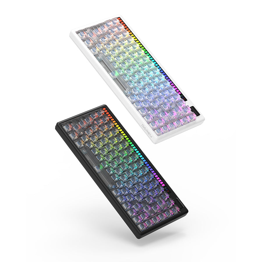 DAREU A84 PRO mit transparenter Tastenkappe | Tri-Mode-Aluminium-RGB-mechanische Tastatur