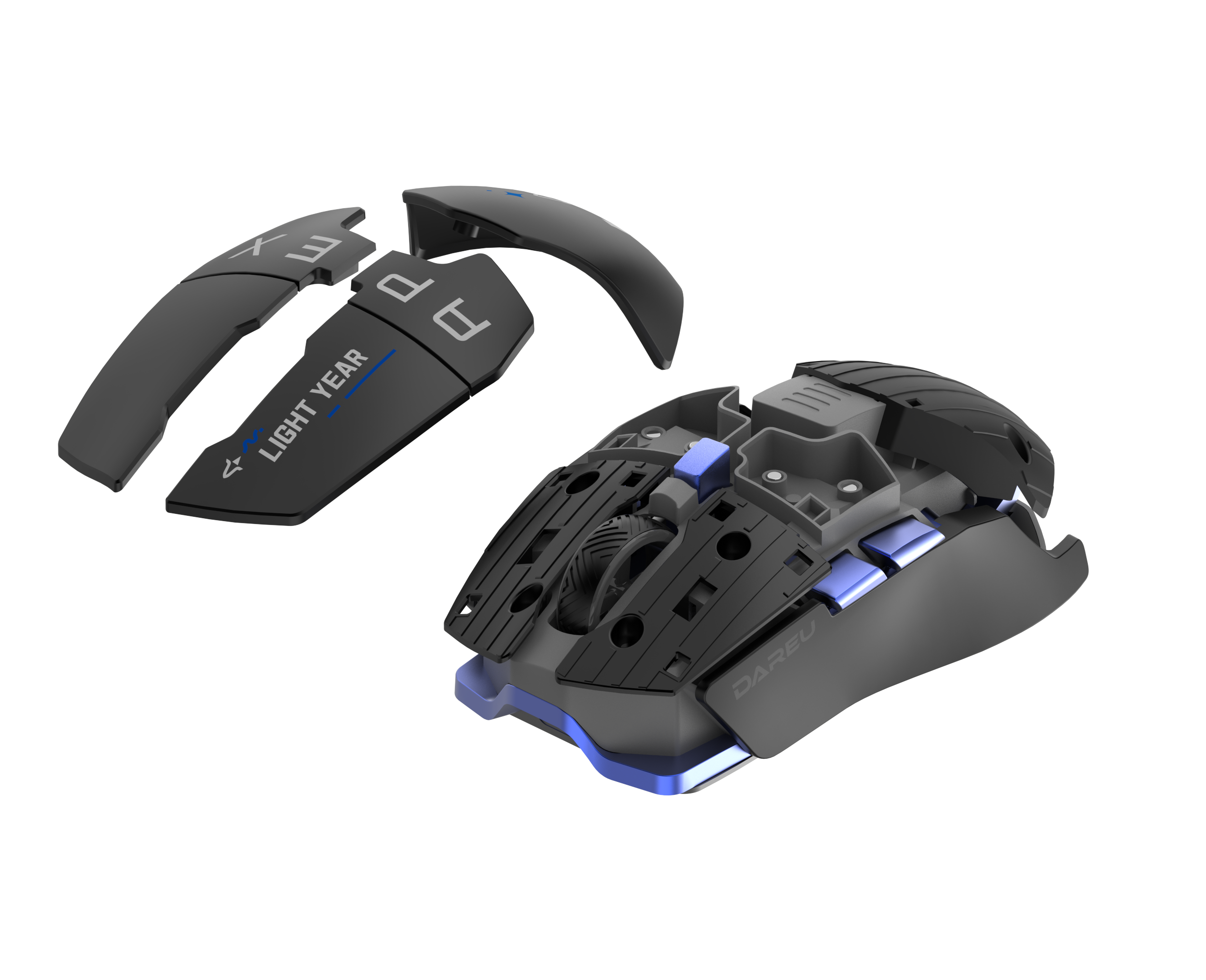 DAREU ULTRA 07 | Premium Tri-Mode Modular Gaming Mouse with Adjustable Rear Shell