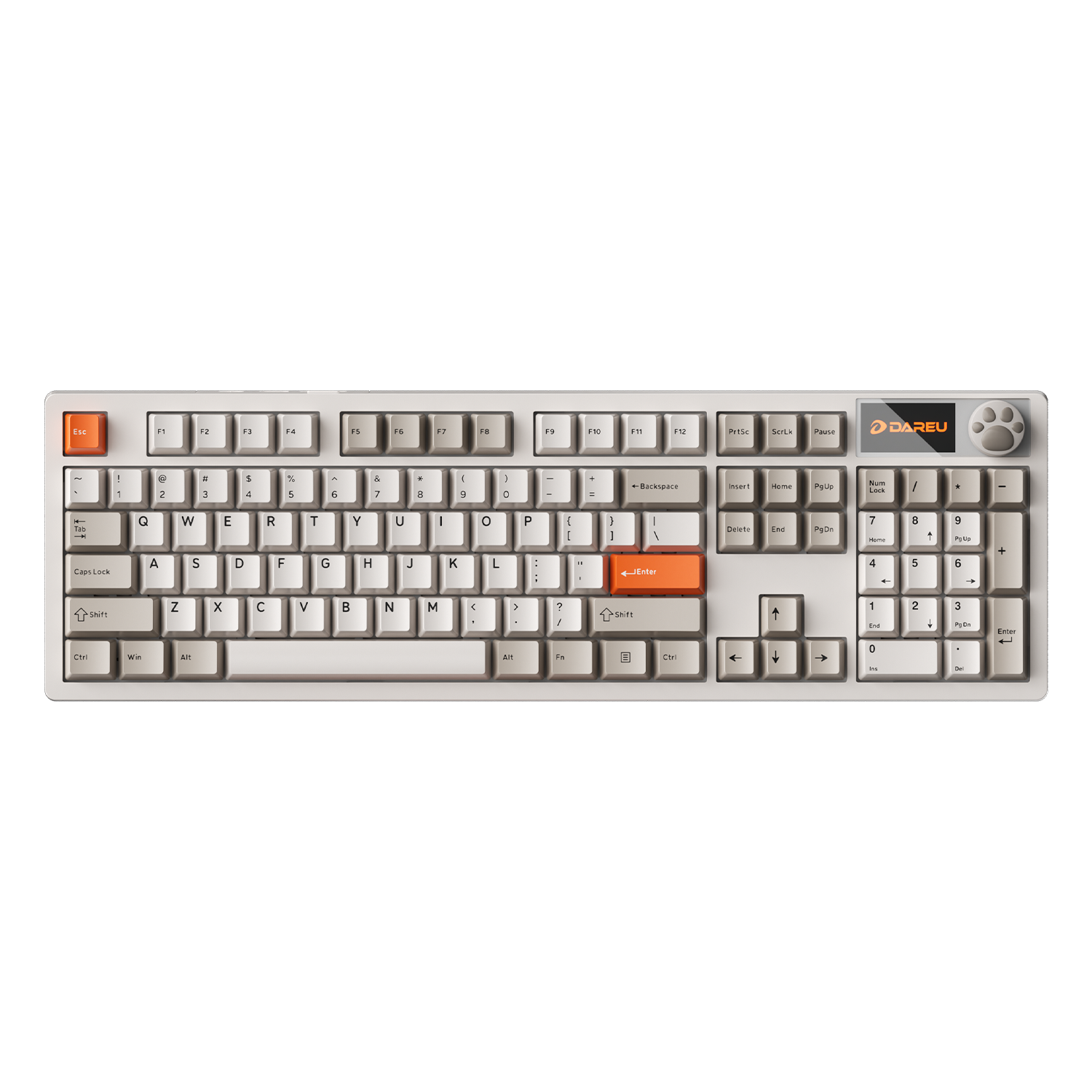 DAREU A104 Master | 8K Full-Size Wireless RGB  Keyboard with TFT & Knob - Dareu