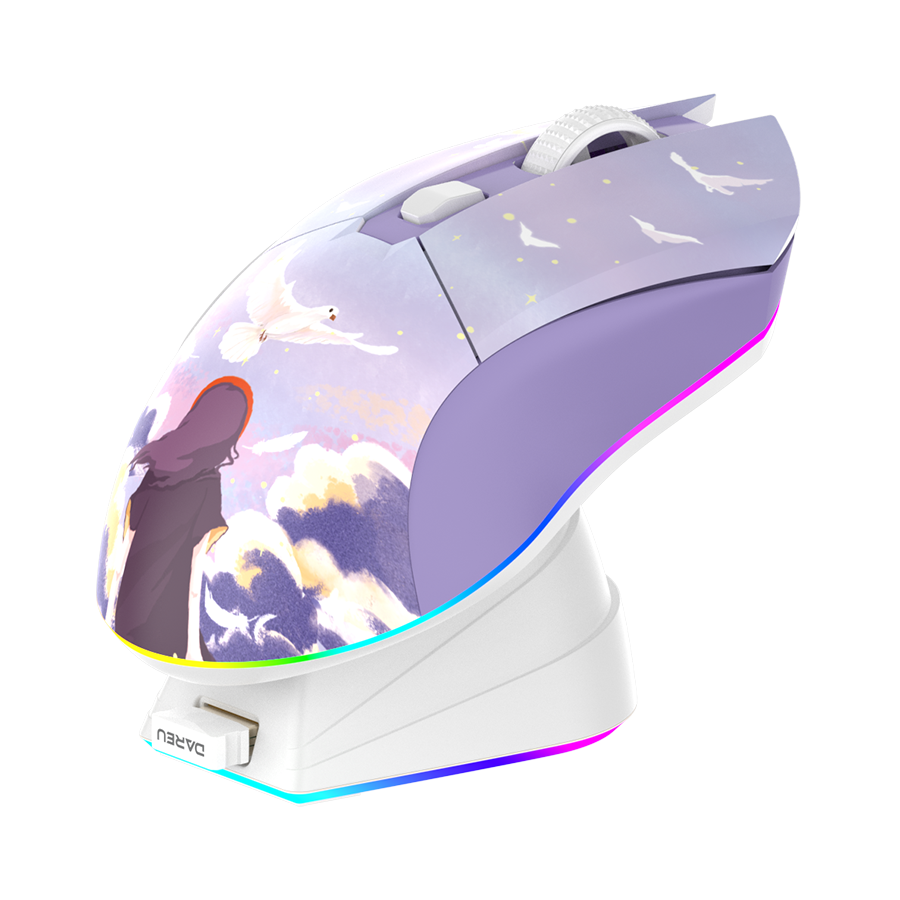DAREU EM901X | Wireless Gaming Mouse with Charging Dock