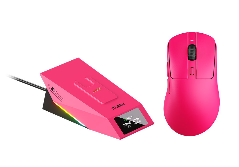 DAREU AE7 Pro | Tri-Mode Keel Structure Dual 8k Gaming Mouse with Charging Dock