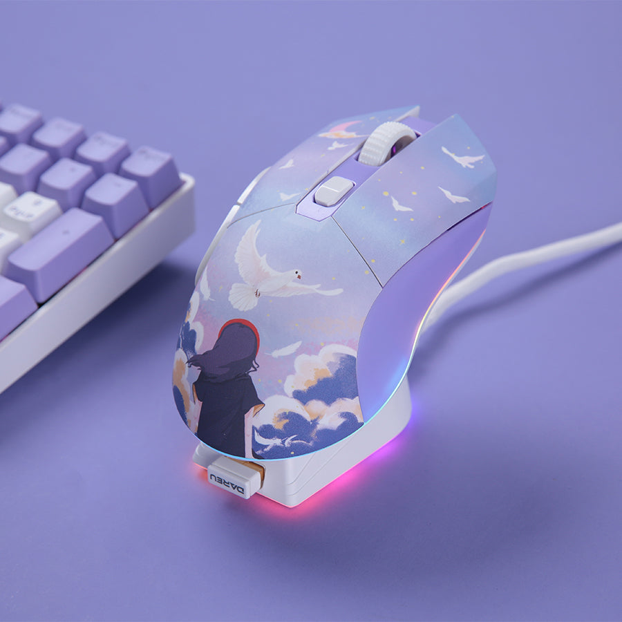 DAREU EM901X | Wireless Gaming Mouse with Charging Dock