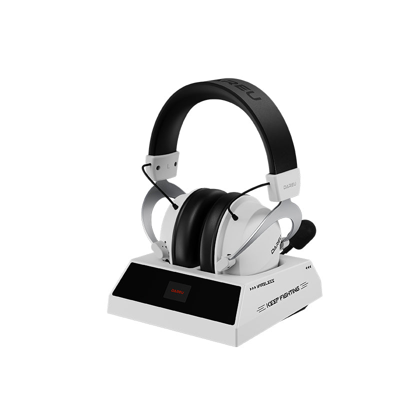 Dareu A3 Max 53mm Drivers,100+ Hours Battery, Magnetic Charging Dock, Dual-Mode Wireless Gaming Headphone