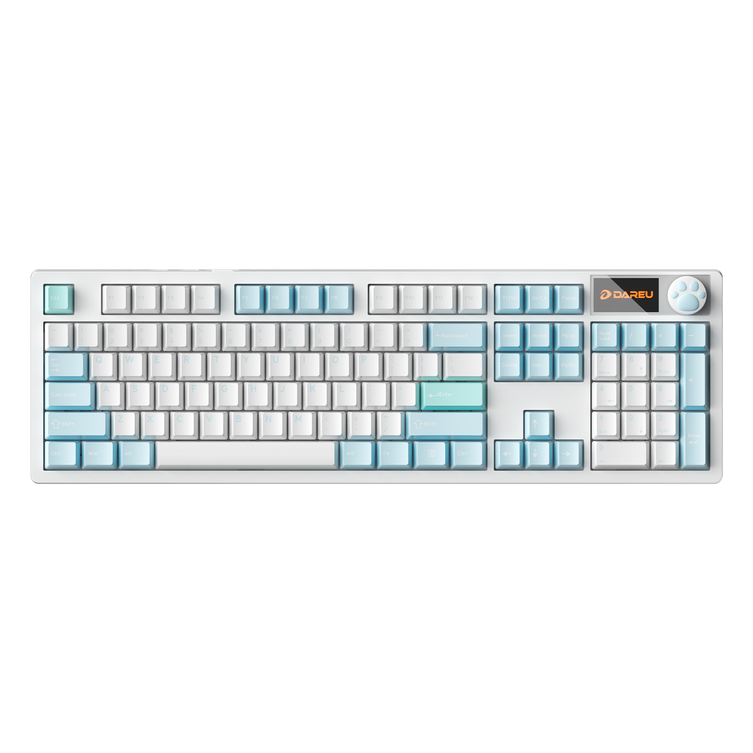 DAREU A104 Master | 8K Full-Size Wireless RGB  Keyboard with TFT & Knob - Dareu