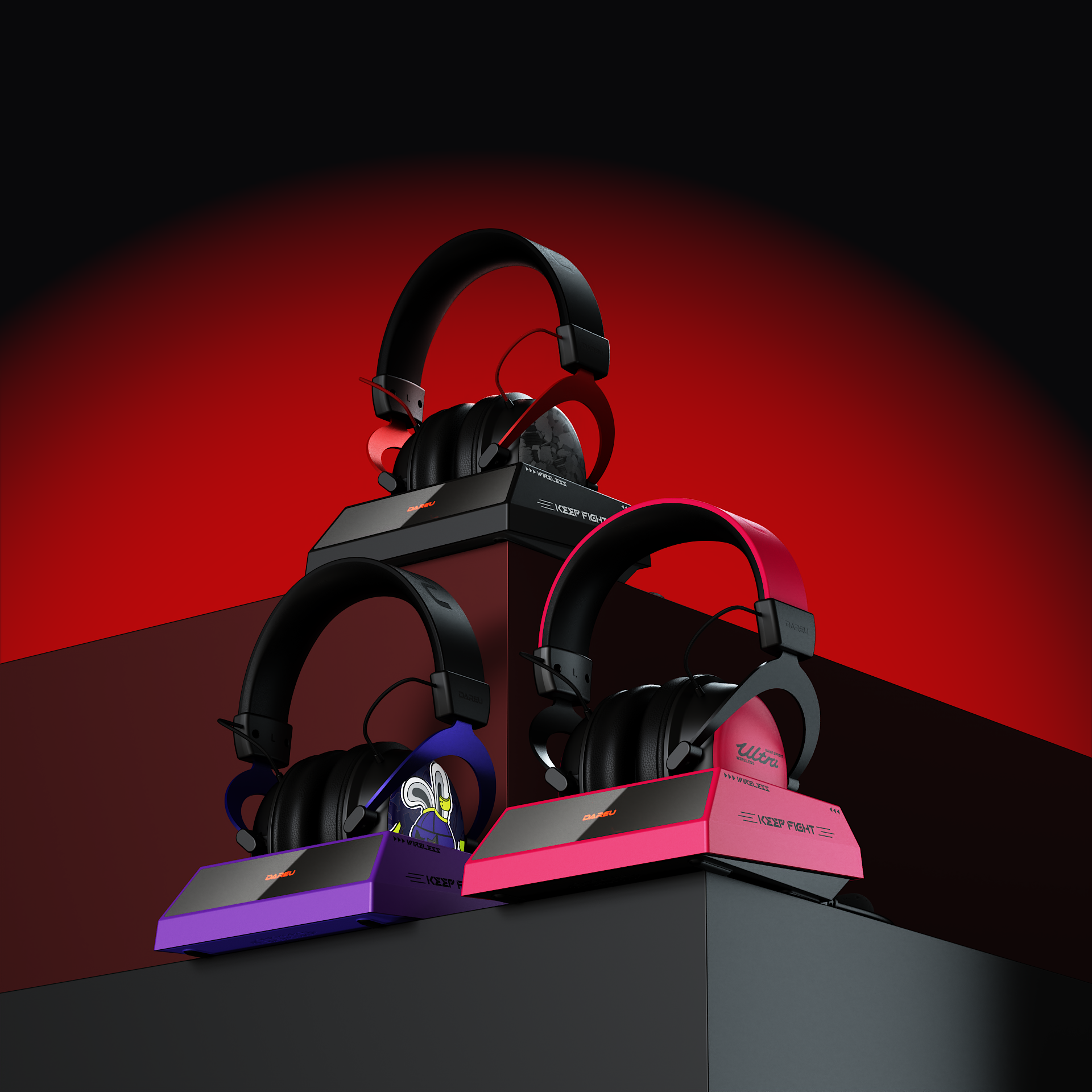 DAREU EH925 Ultra 丨Wireless Gaming Headset Magnetic Charging, Automatic Pairing