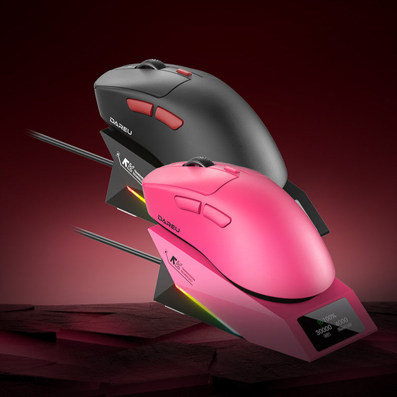 DAREU AE6 Pro | Tri-Mode Keel Structure Dual 8k Gaming Mouse with Charging Dock