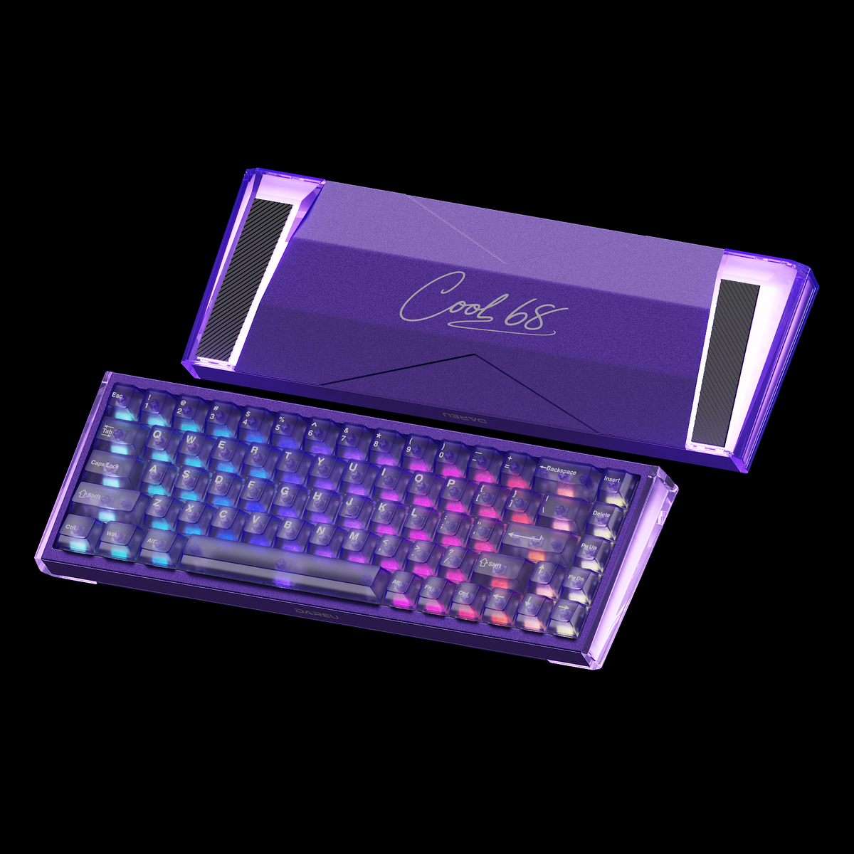 DAREU COOL68 Pro | Teclado Gamer de Alumínio com Fio 8KHz e Design Modular de Troca Rápida
