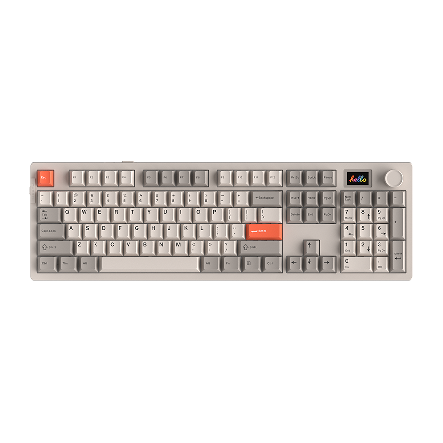 DAREU A104 Pro | Full-Size Wireless RGB  Hotswap Keyboard with TFT & Knob - Retro