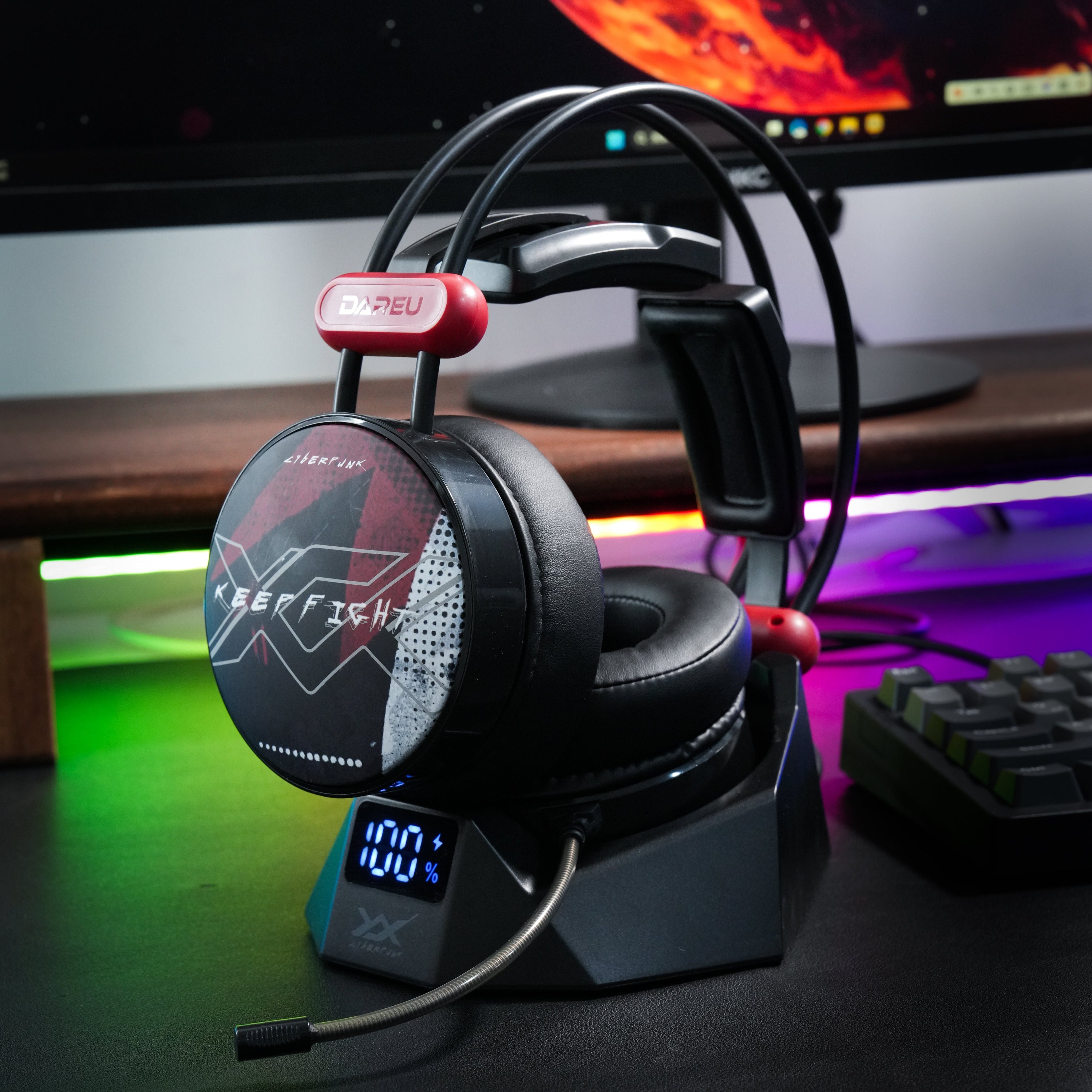DAREU EH722X Ultra 丨Wireless Gaming Headset Magnetic Charging, Automatic Pairing