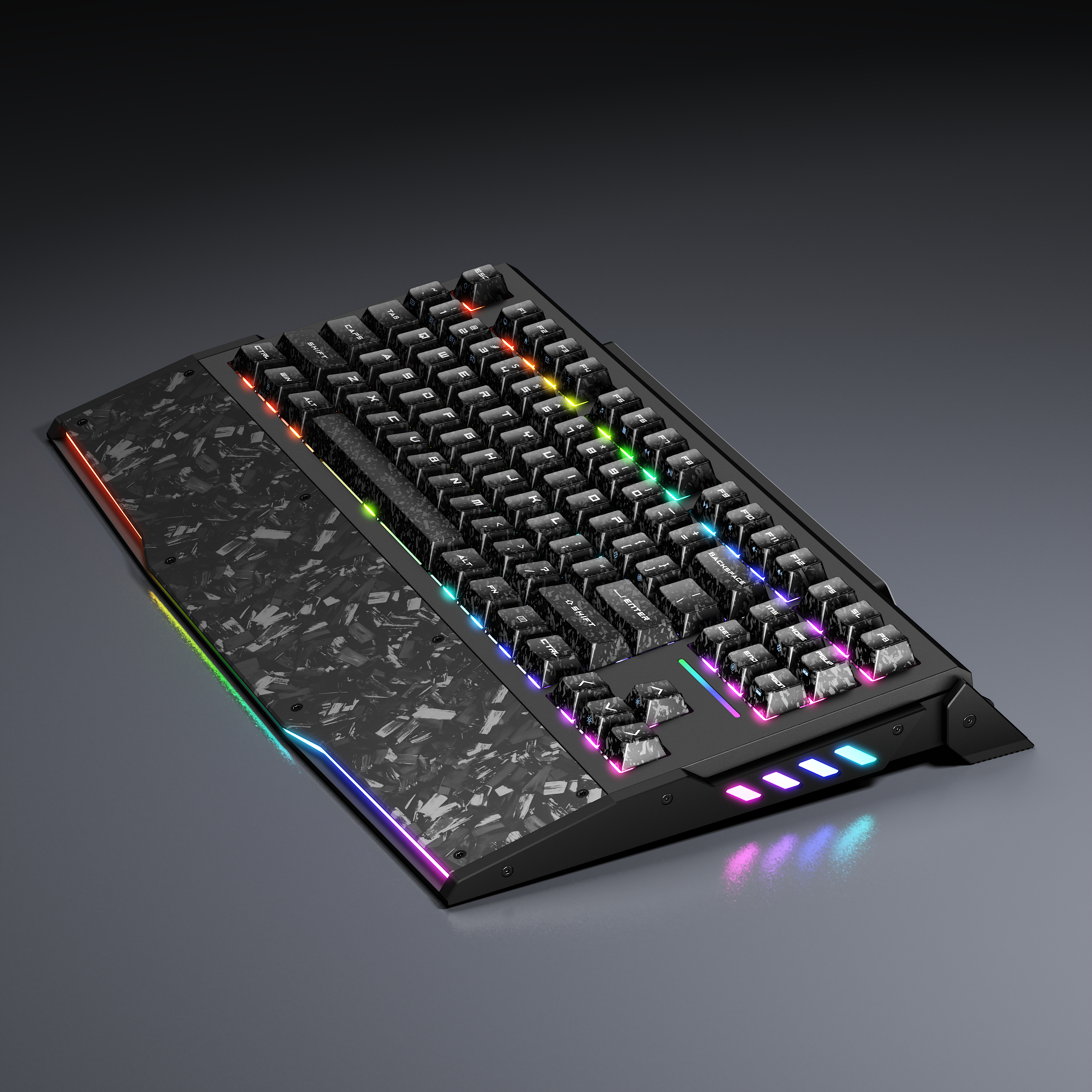 DAREU GT87 | Tri-Mode Wireless TMR Magnetic Switch Gaming Keyboard with Carbon Fiber Integrated Wrist Rest