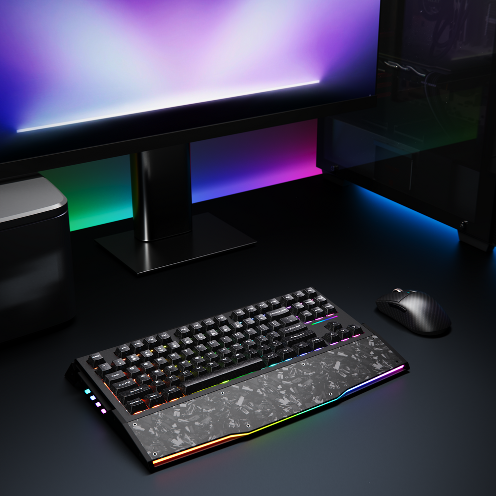 DAREU GT87 | Tri-Mode Wireless TMR Magnetic Switch Gaming Keyboard with Carbon Fiber Integrated Wrist Rest