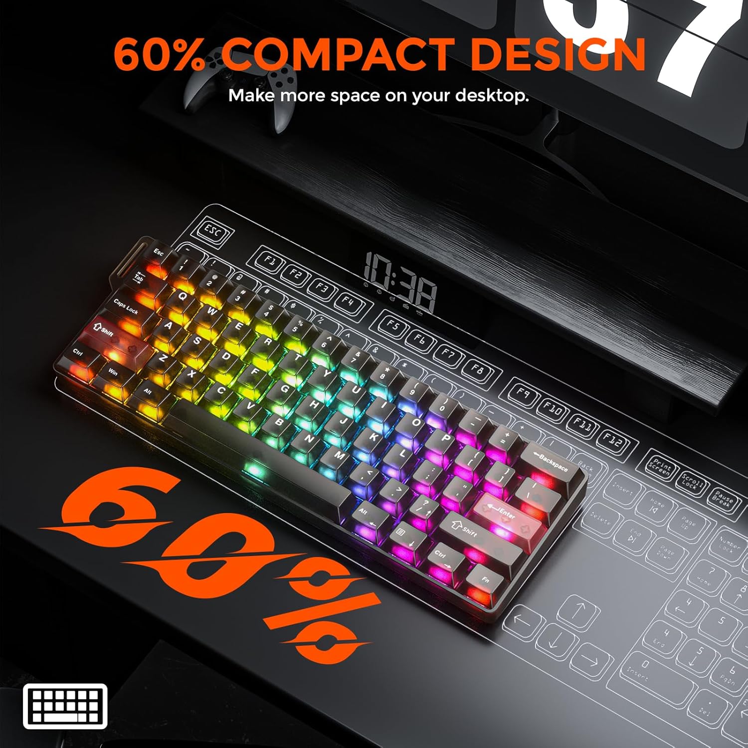 Last Day 25% OFF🔥  Dareu COOL60 – Compact 60% Magnetic Gaming Keyboard with Hot-Swap Switches & Ultra-Precise 0.01mm RT Accuracy